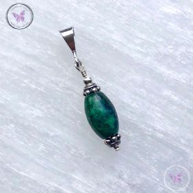 Chrysocolla Barrel Pendant